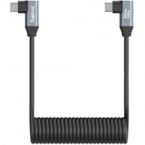 SmallRig USB-C Right Angled-to-Right Angled Coiled Data Cable (