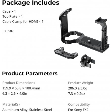 SmallRig 5587 Sony FX2 jaula