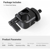 SmallRig Single Rail Block 15mm Abrazadera de Varilla 860b