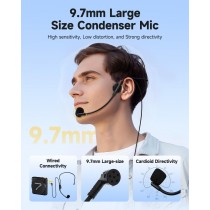 7RYMS WA1 (SE) Amplificador de voz portátil con micrófono de auriculares con cable