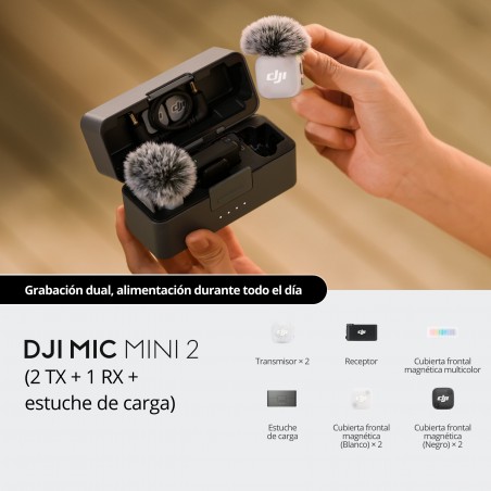 DJI Mic Mini 2 (2 TX + 1 RX + estuche de carga)