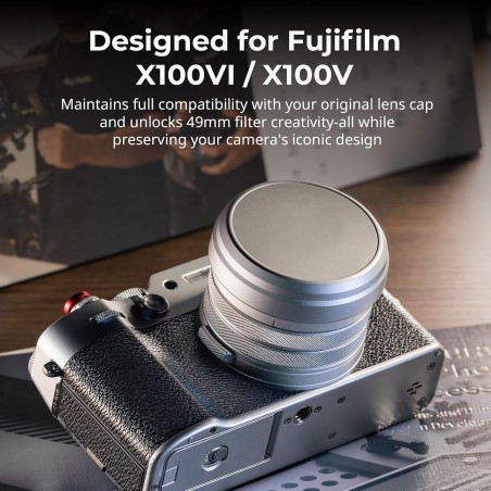 SmallRig 5849 – Parasol para FUJIFILM X100VI / X100V (Plata)